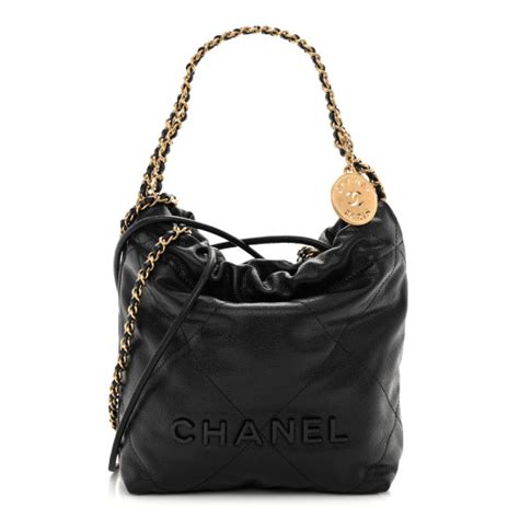 chanel 26cm caviar|CHANEL Shiny Caviar Quilted Monochrome Small Chanel 22.